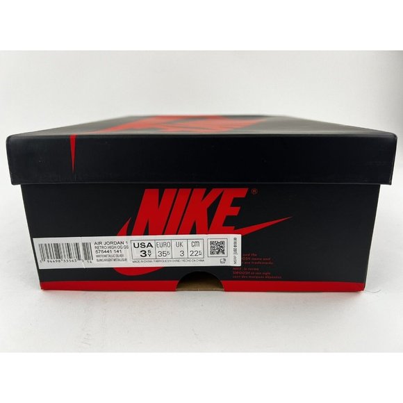 Nike Air Jordan 1 Retro High CO.JP Midnight Navy Youth Size 3.5Y Sneakers Silver - Picture 12 of 12